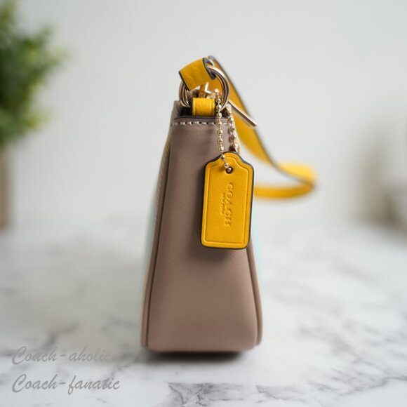 NWT Coach CBK65 Nolita 19 With Plaid Print in Bright Maize - Picture 3 of 9